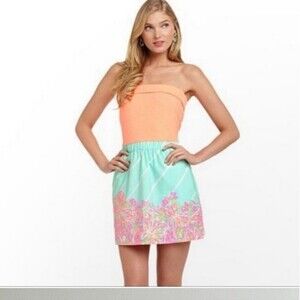 Lilly Pulizter Fluer Crash Landing strapless dress size medium